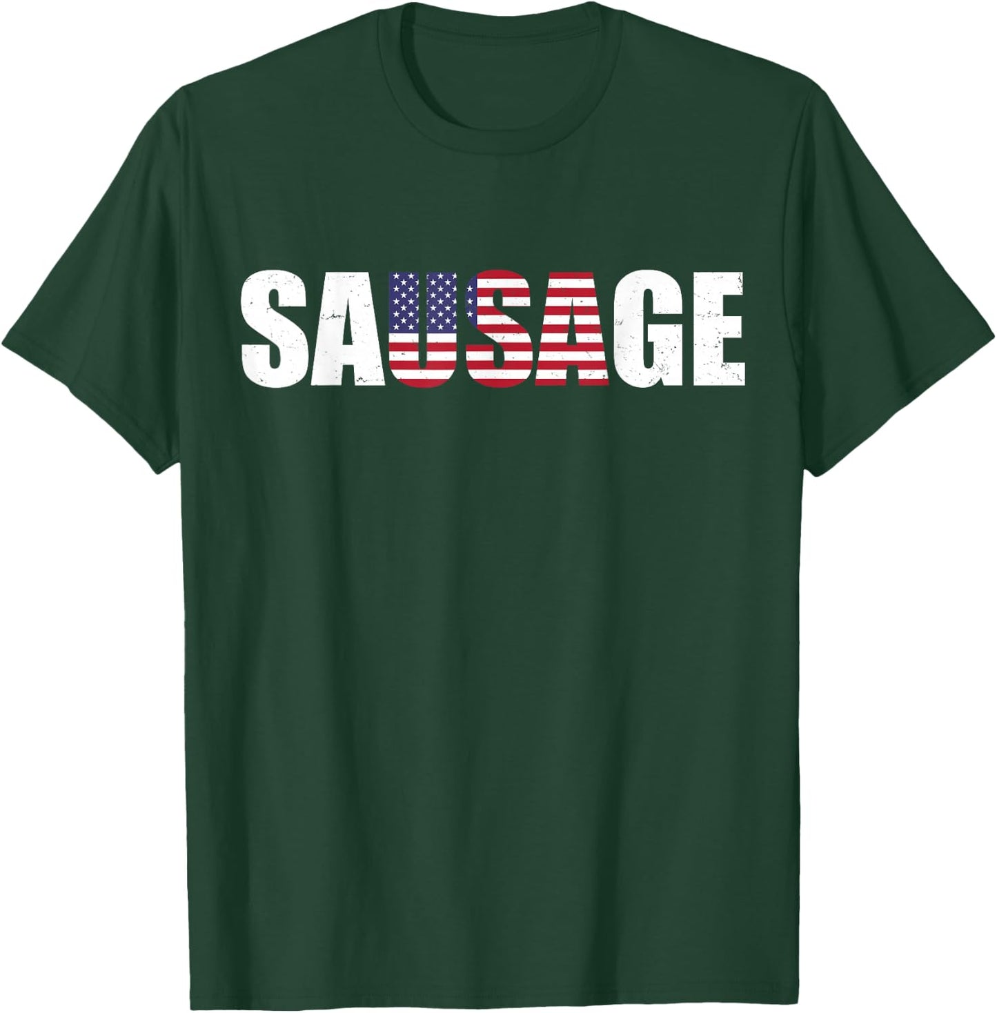 USA American Sausage Funny T-Shirt - T-Shirt | Forest