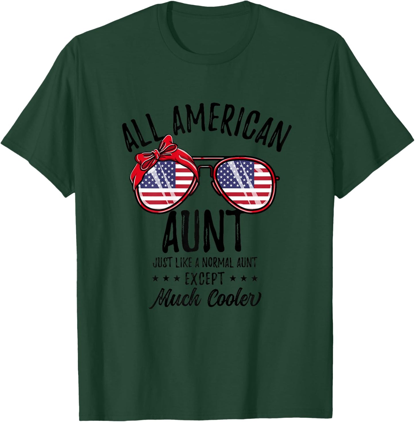 Matching 4th of July All American Aunt T-Shirt - T-Shirt | Forest