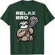 RELAX Bro Funny Lacrosse Sloth T-Shirt - T-Shirt | Forest