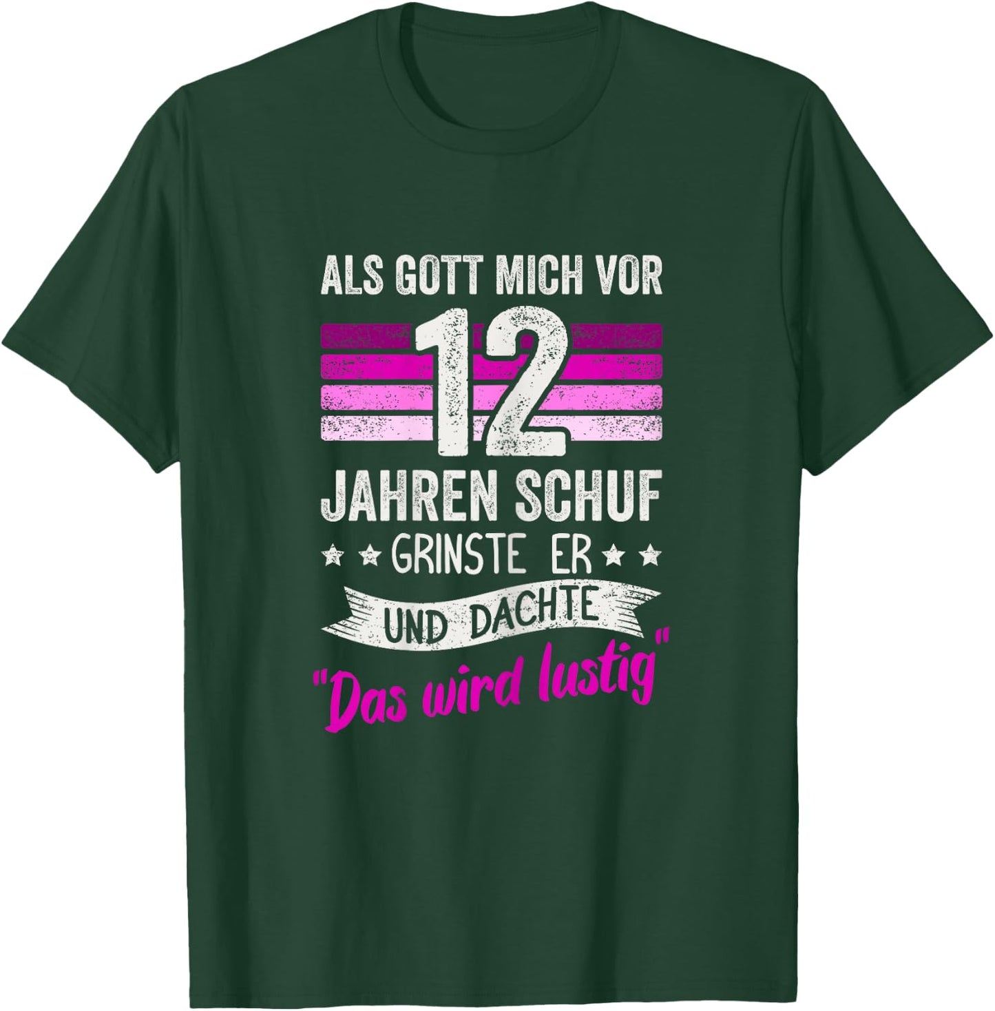 12. Geburtstag als Gott mich vor 12 Jahren schuf grinste er T-Shirt - T-Shirt | Forest