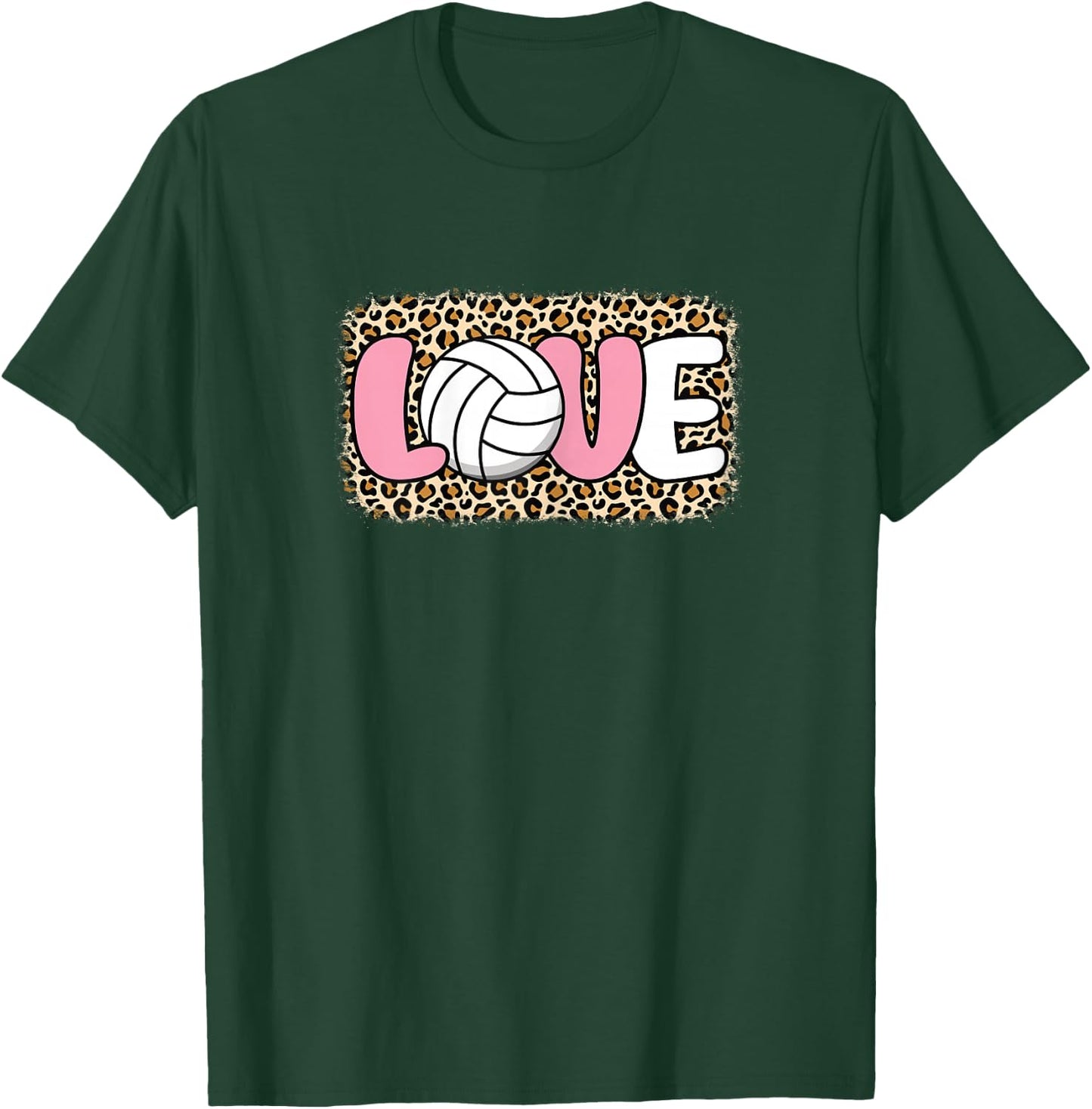 Love Volleyball Cute Volleyball Player Women Girls T-Shirt - T-Shirt | Forest