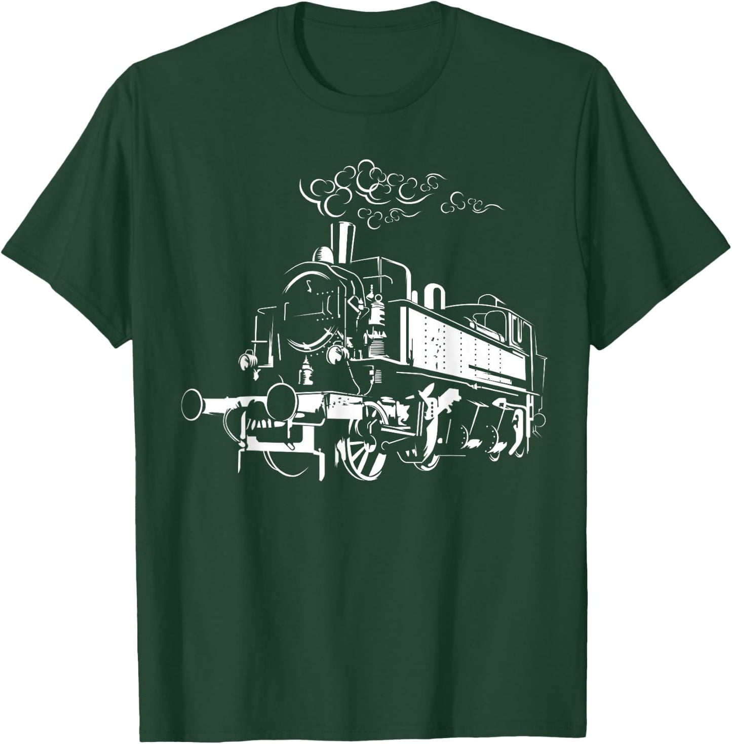 alte Retro Eisenbahn Lokomotive sächsische Bahn Dampflok T-Shirt - T-Shirt | Forest