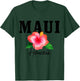 Maui Hawaii Floral Hibiscus Surf Surfer Vintage Hawaii T-Shirt - T-Shirt | Forest