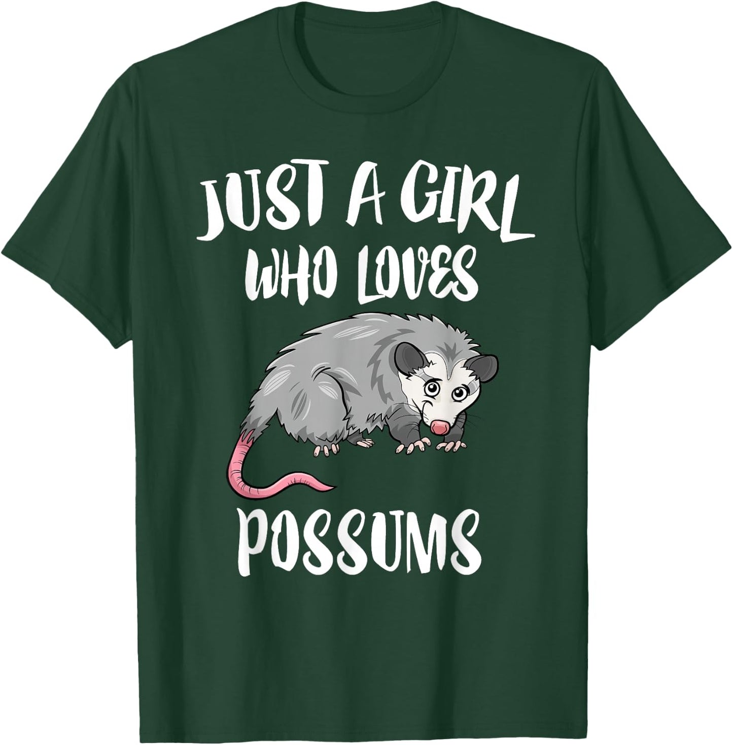 Just A Girl Who Loves Possums Animal Gift T-Shirt - T-Shirt | Forest