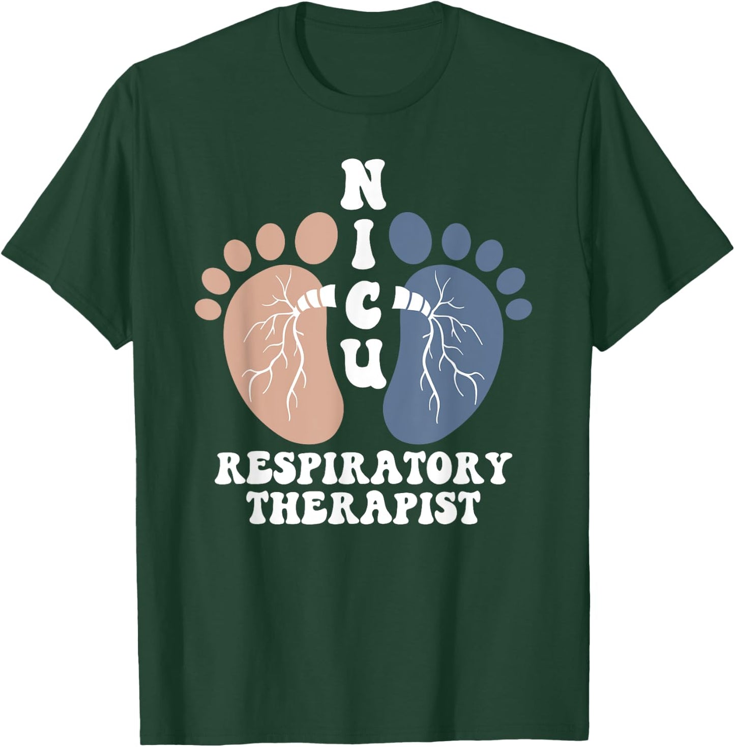 Nicu Respiratory Therapist RrT Care Credential Lung Squad T-Shirt - T-Shirt | Forest