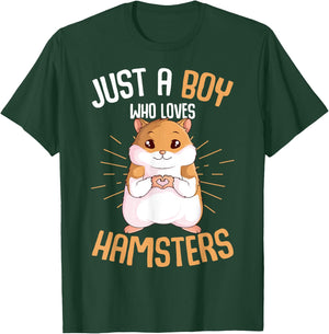 Just a Boy who loves Hamsters Hammy Boys Kids Hamster Lover T-Shirt - T-Shirt | Forest