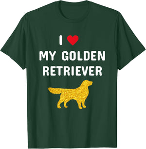 I Heart Love My Golden Retriever T-Shirt - T-Shirt | Forest