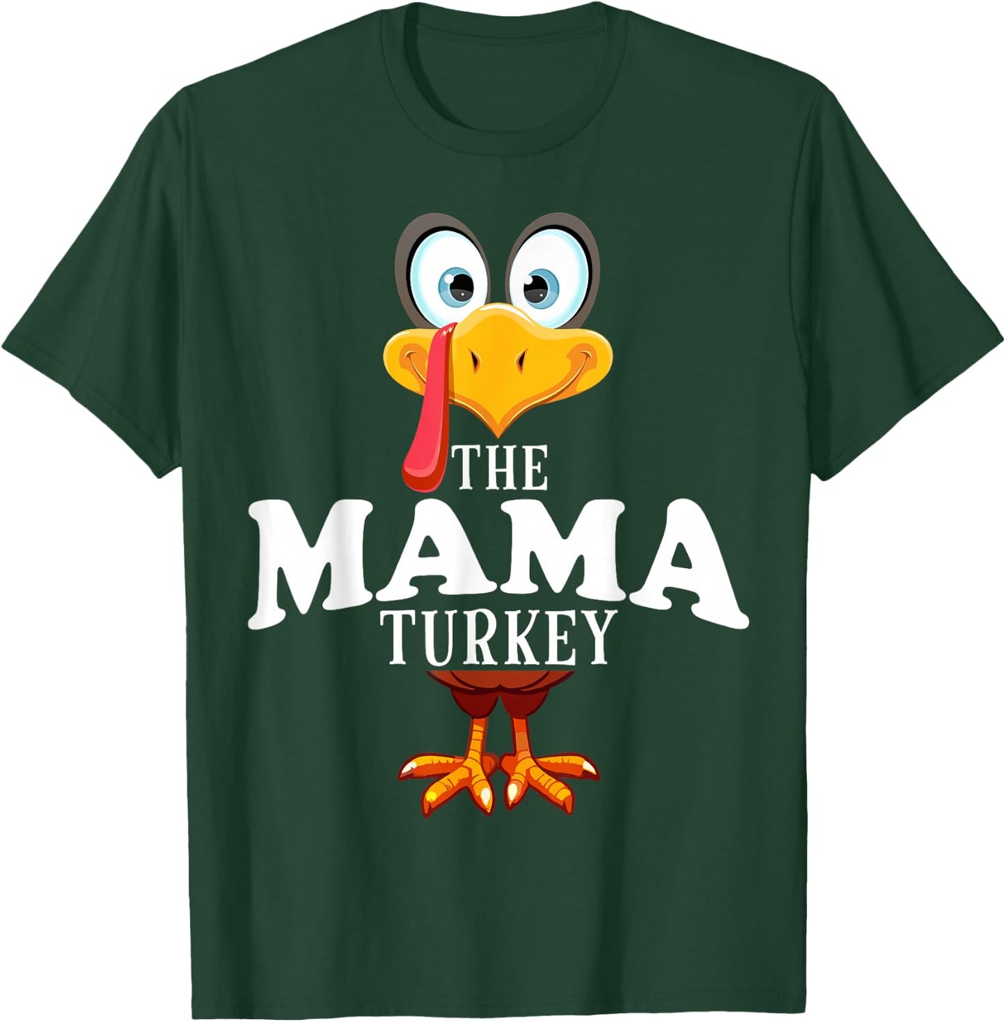 Thanksgiving The Mama Turkey Pajama T-Shirt - T-Shirt | Forest
