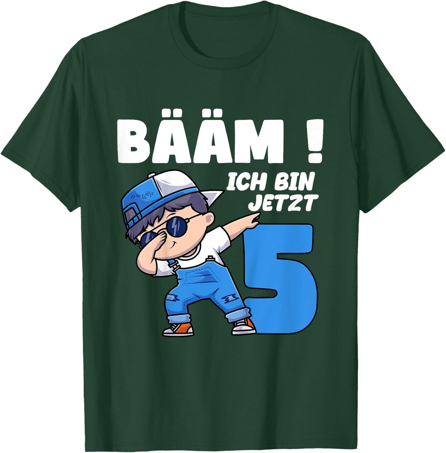 Children's Bäm ich bin 5 Birthday Boy Five Years Birthday Shirt , black T-Shirt - T-Shirt | Forest