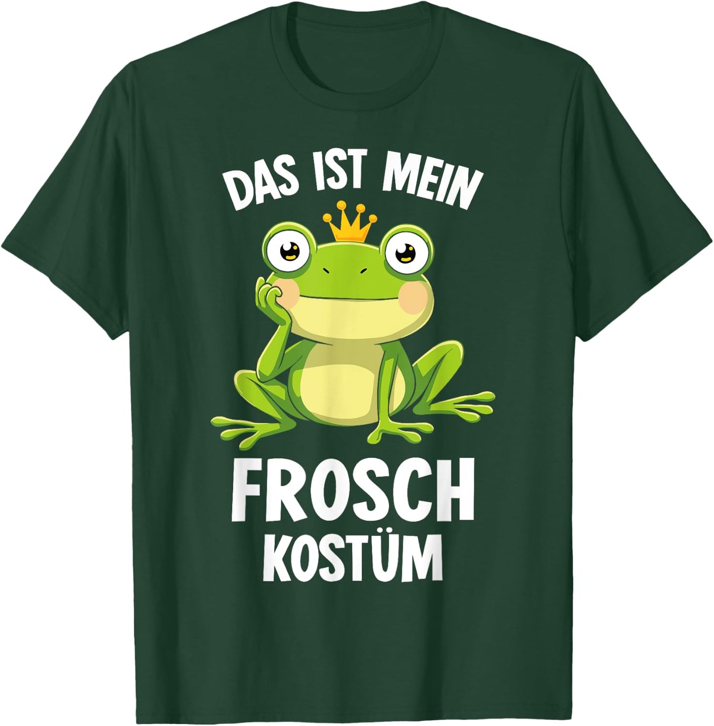 Das ist mein Frosch Kostüm Frog könig Karneval Fasching , black T-Shirt - T-Shirt | Forest