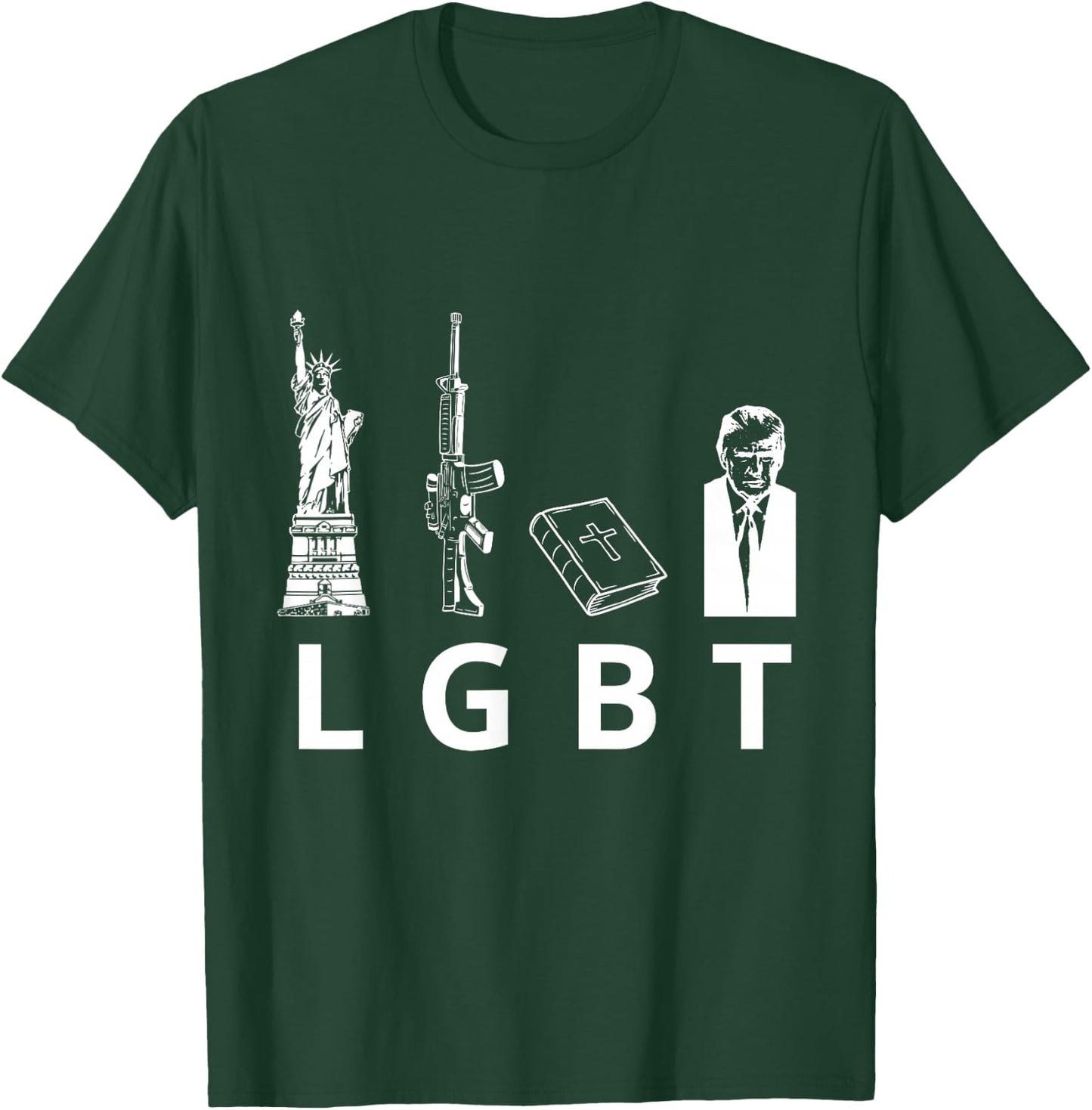The Bible of Liberty Guns Trump T-Shirt - T-Shirt | Forest