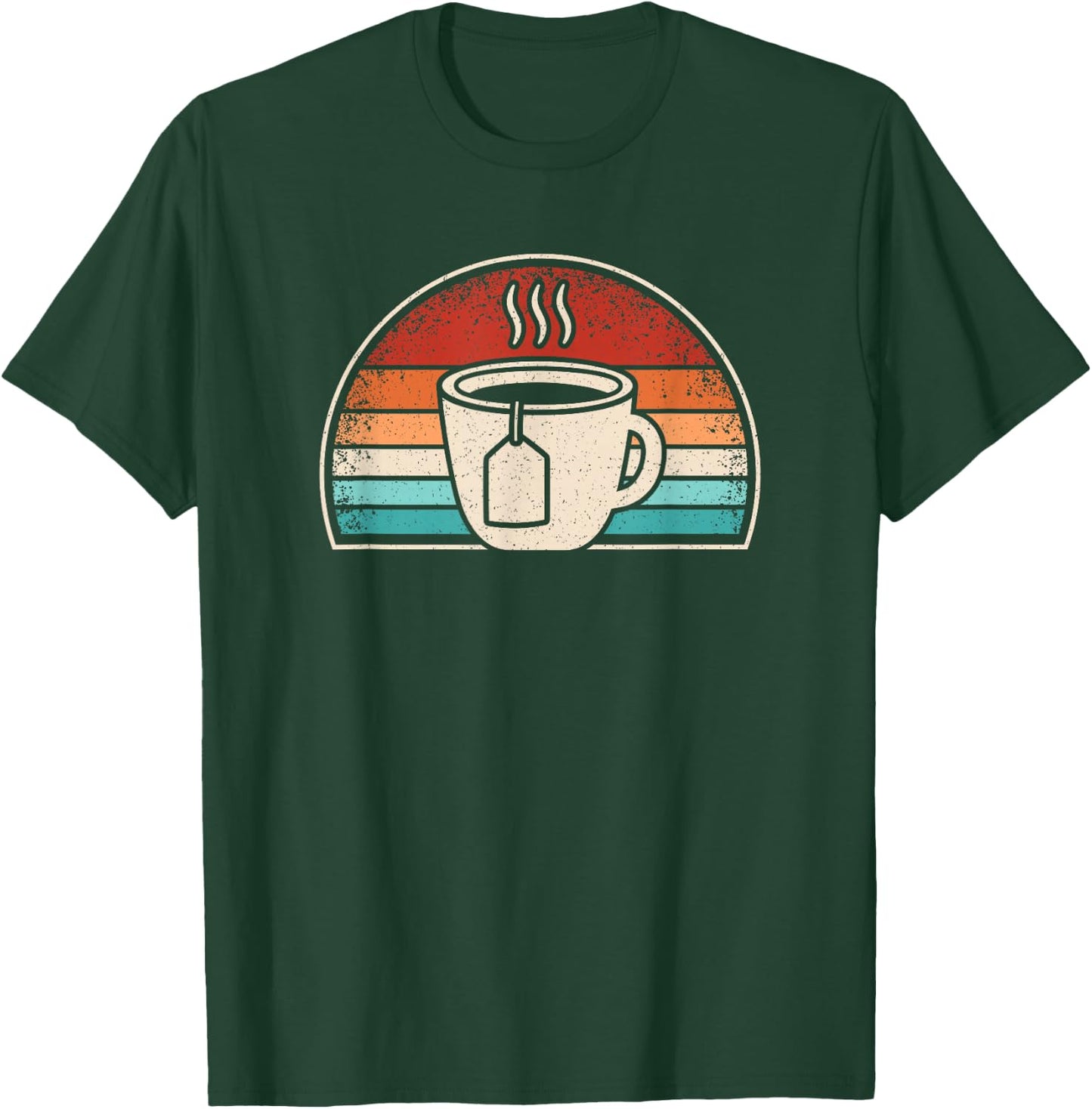 Tea Lover Vintage Cup Of Tea Retro Teacup Men Women T-Shirt - T-Shirt | Forest