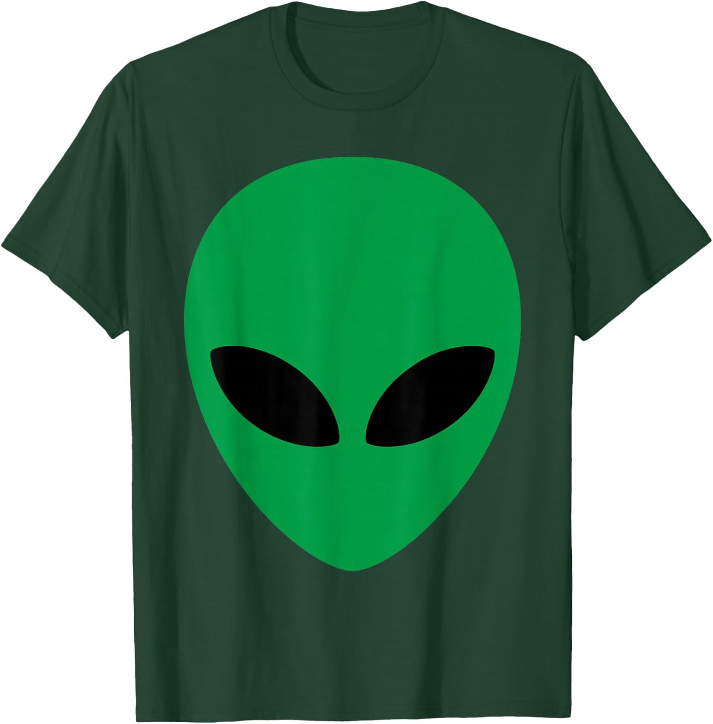 Alien Head Green Alien Grey Shirt T-Shirt - T-Shirt | Forest