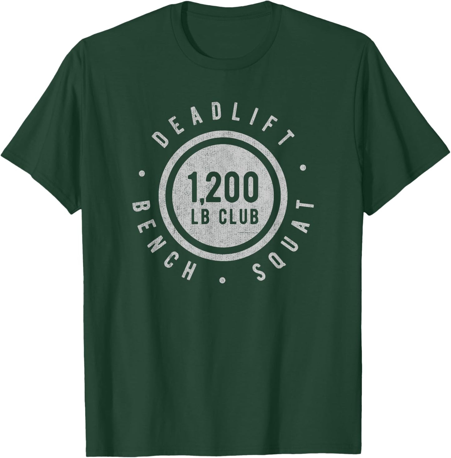 Elite 1.200 lb Club Powerlifting Barbell Strong Novelty T-Shirt - T-Shirt | Forest