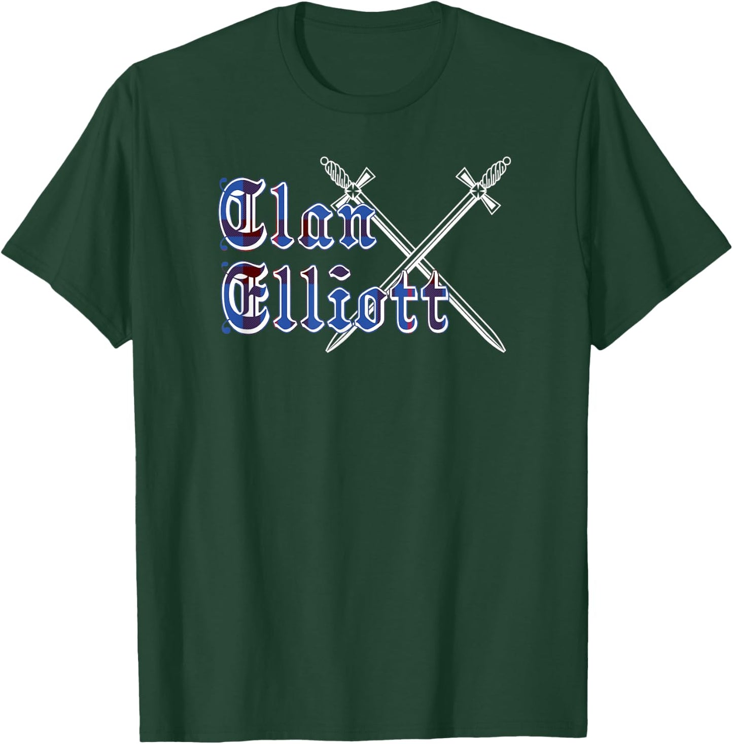 Clan Elliott surname last name Scottish Tartan T-Shirt - T-Shirt | Forest