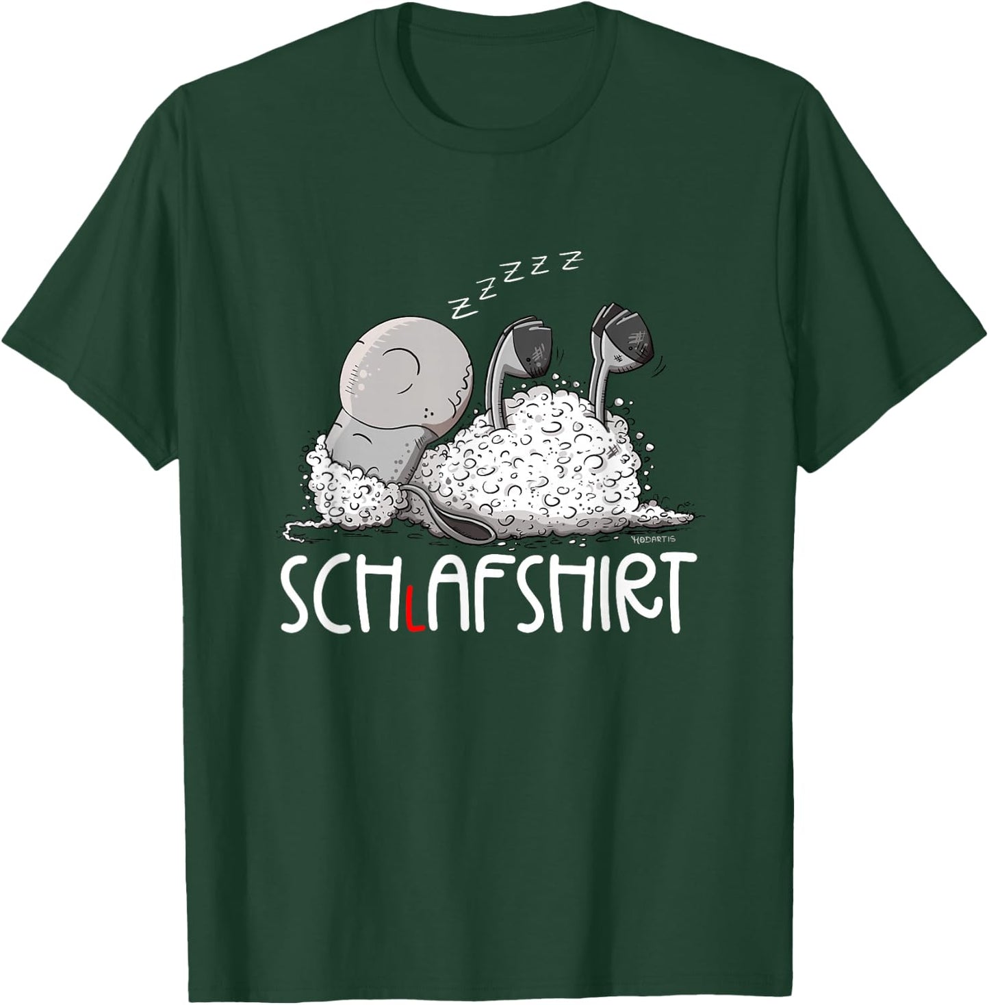 Dreaming Sheep I Sheep Sleep Shirt , black T-Shirt - T-Shirt | Forest