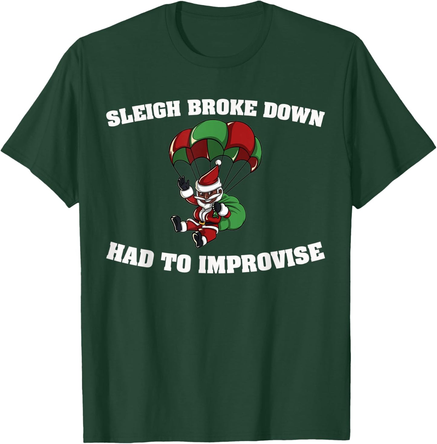 Funny African American Santa Ugly Christmas T-Shirt - T-Shirt | Forest
