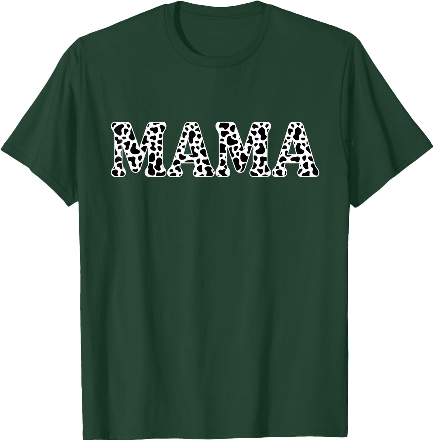 Mama Cow Print Birthday Family Matching Mothers Day Boy Girl T-Shirt - T-Shirt | Forest