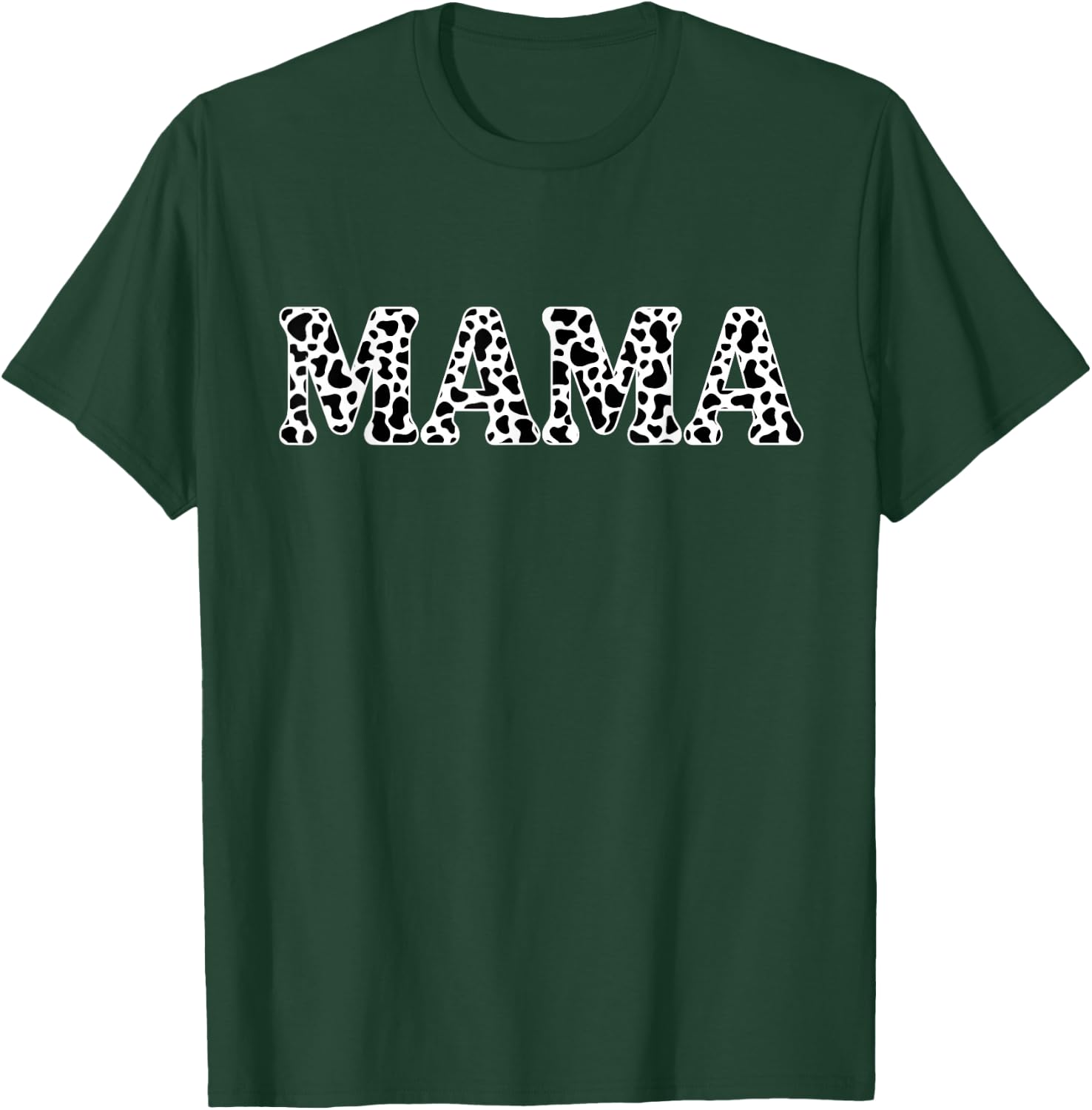 Mama Cow Print Birthday Family Matching Mothers Day Boy Girl T-Shirt - T-Shirt | Forest