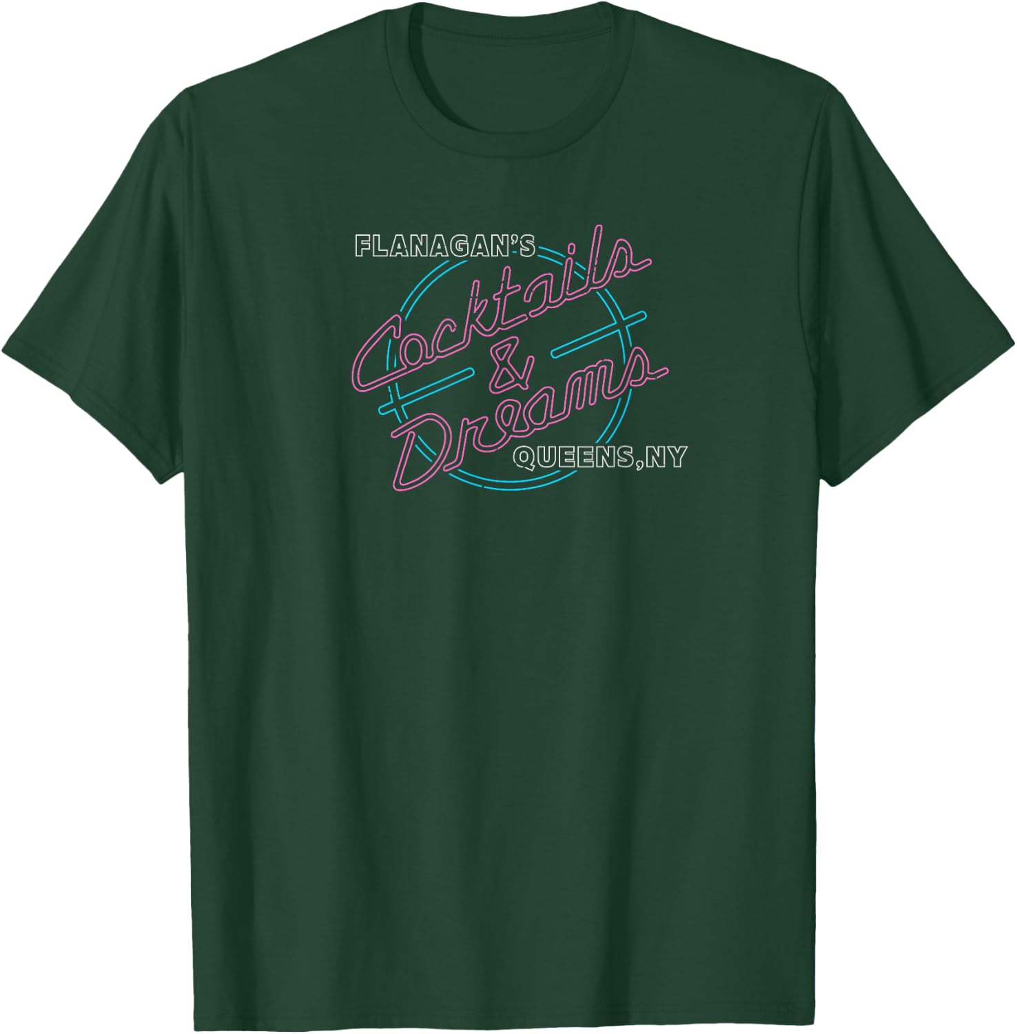 Cocktails & Dreams Classic 1980s Funny Graphic T-Shirt - T-Shirt | Forest