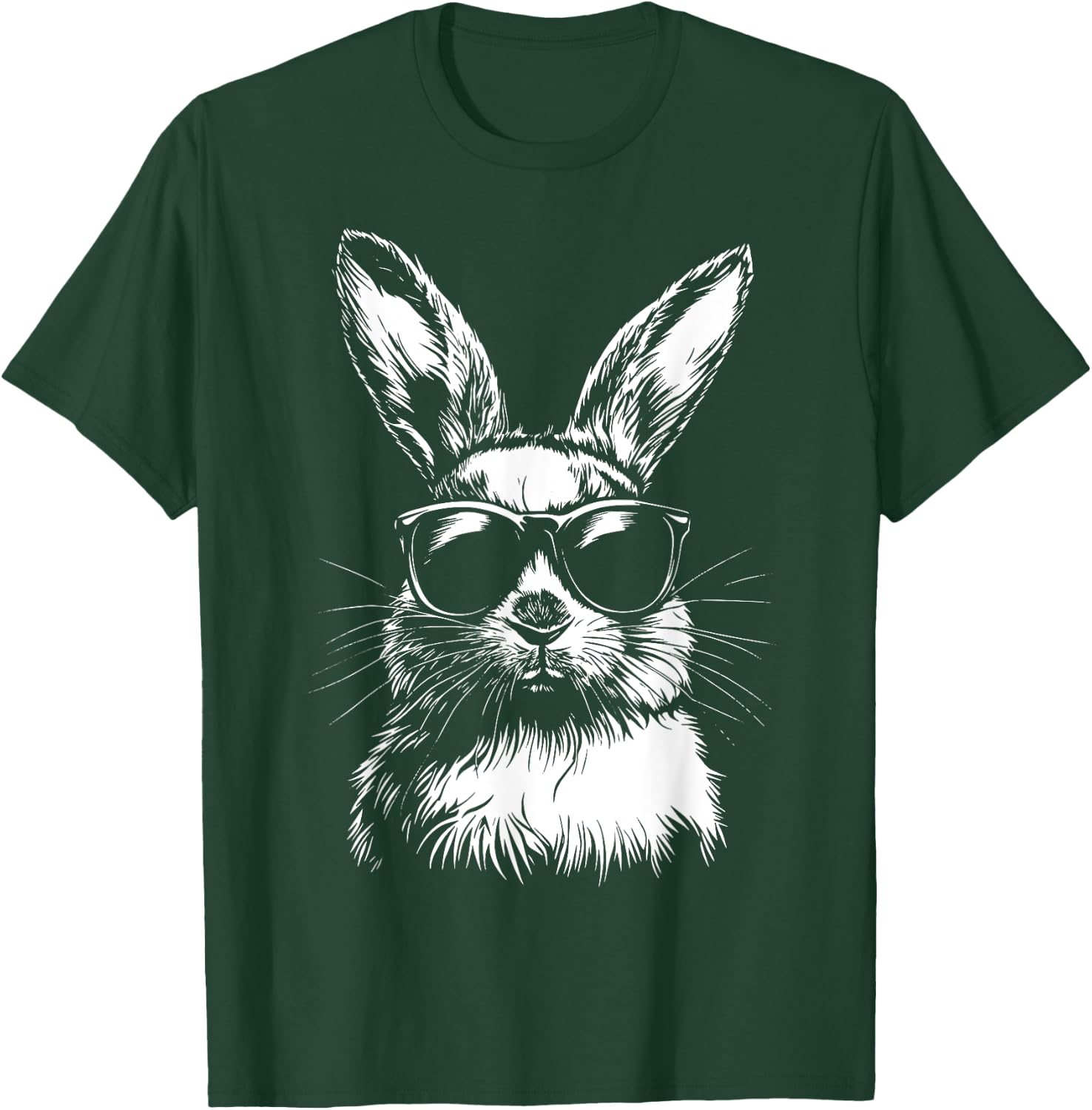 Rabbit Easter Bunny Sunglasses T-Shirt - T-Shirt | Forest