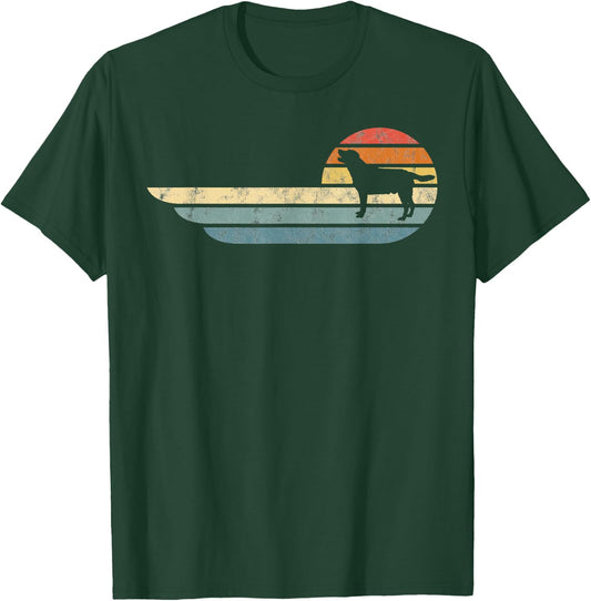 Retro Labrador Yellow Lab Golden Black Lab Chocolate Dad Mom T-Shirt - T-Shirt | Forest
