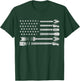 Patriotic Guitar Player Gifts & Apparel Co. American Flag Guitarist Vintage Black -Adults Classic Fit T-Shirt - T-Shirt | Forest
