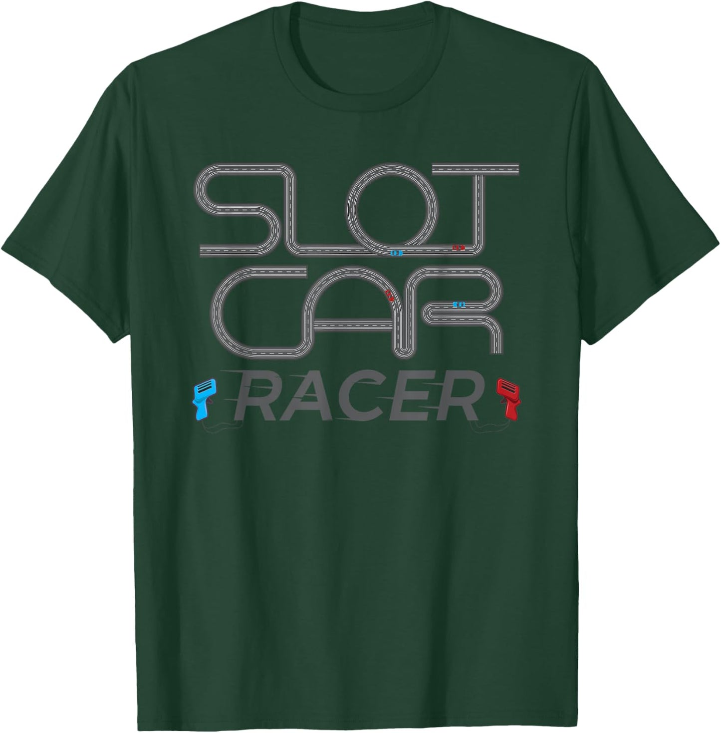 Cool Retro Slot Car Racer 4 Slot Cars Race Around Track T-Shirt - T-Shirt | Forest