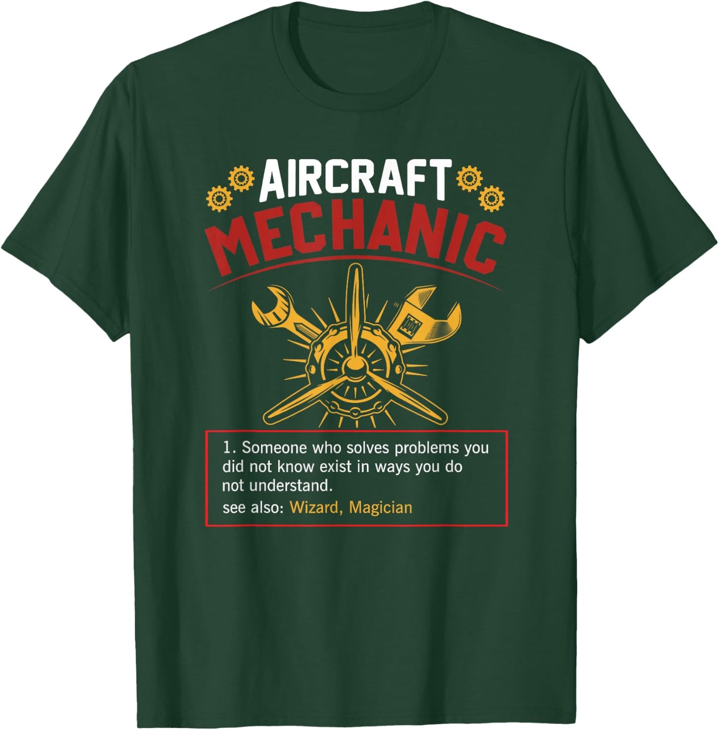 Funny aircraft mechanic Quote Aircraft Mechanic Definition T-Shirt - T-Shirt | Forest