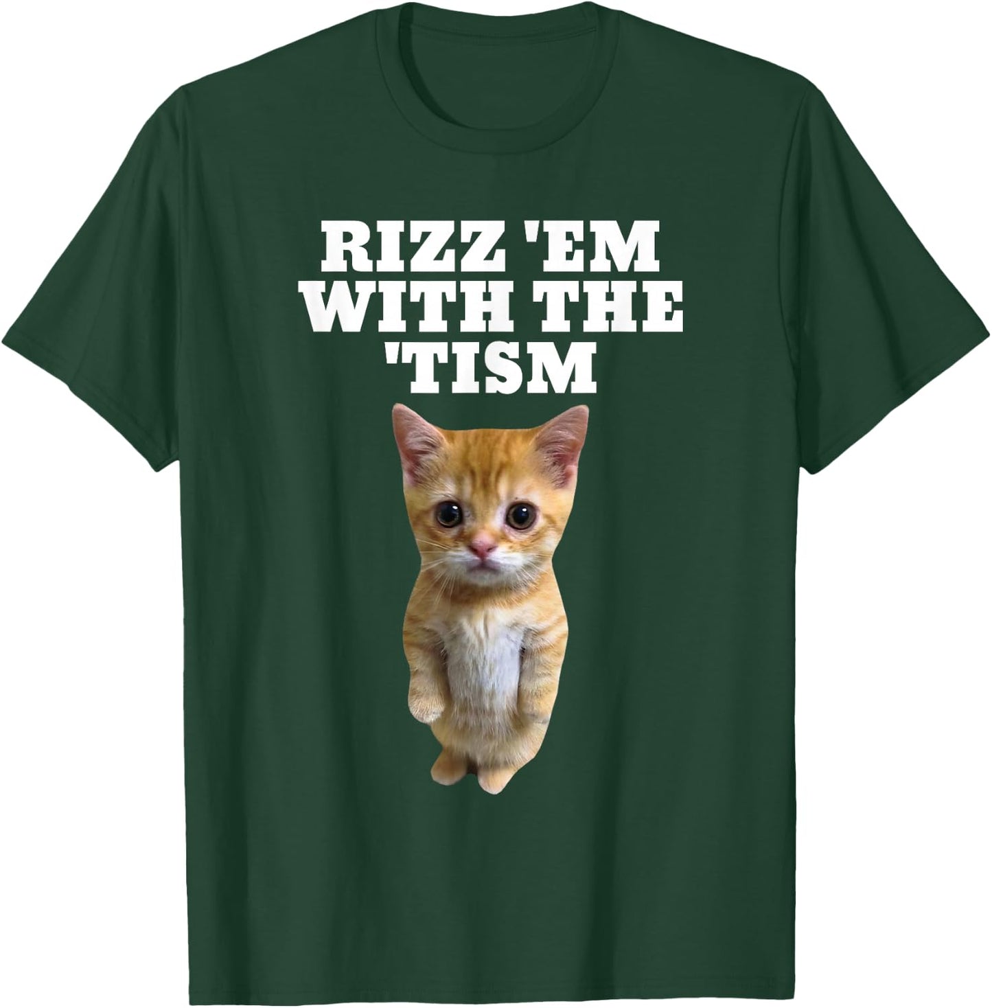 Rizz Em With The Tism Autistic Cat Rizz T-Shirt - T-Shirt | Forest