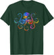 Octopus Graphic - Colorful Ocean Octopus Design T-Shirt - T-Shirt | Forest