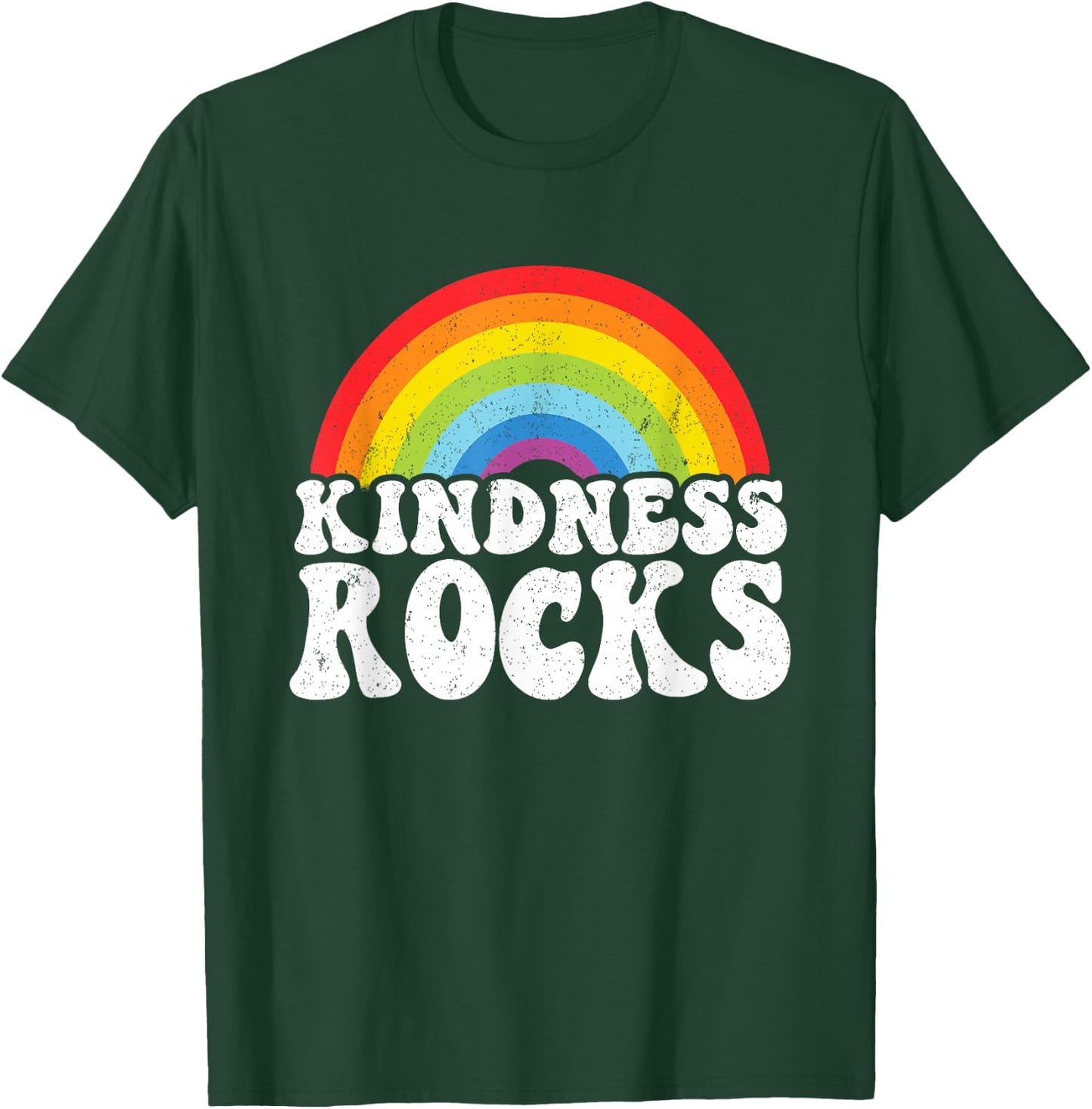 Sped-Lehrer Anti-Mobbing Hippie Regenbogen Freundlichkeit Rocks T-Shirt - T-Shirt | Forest