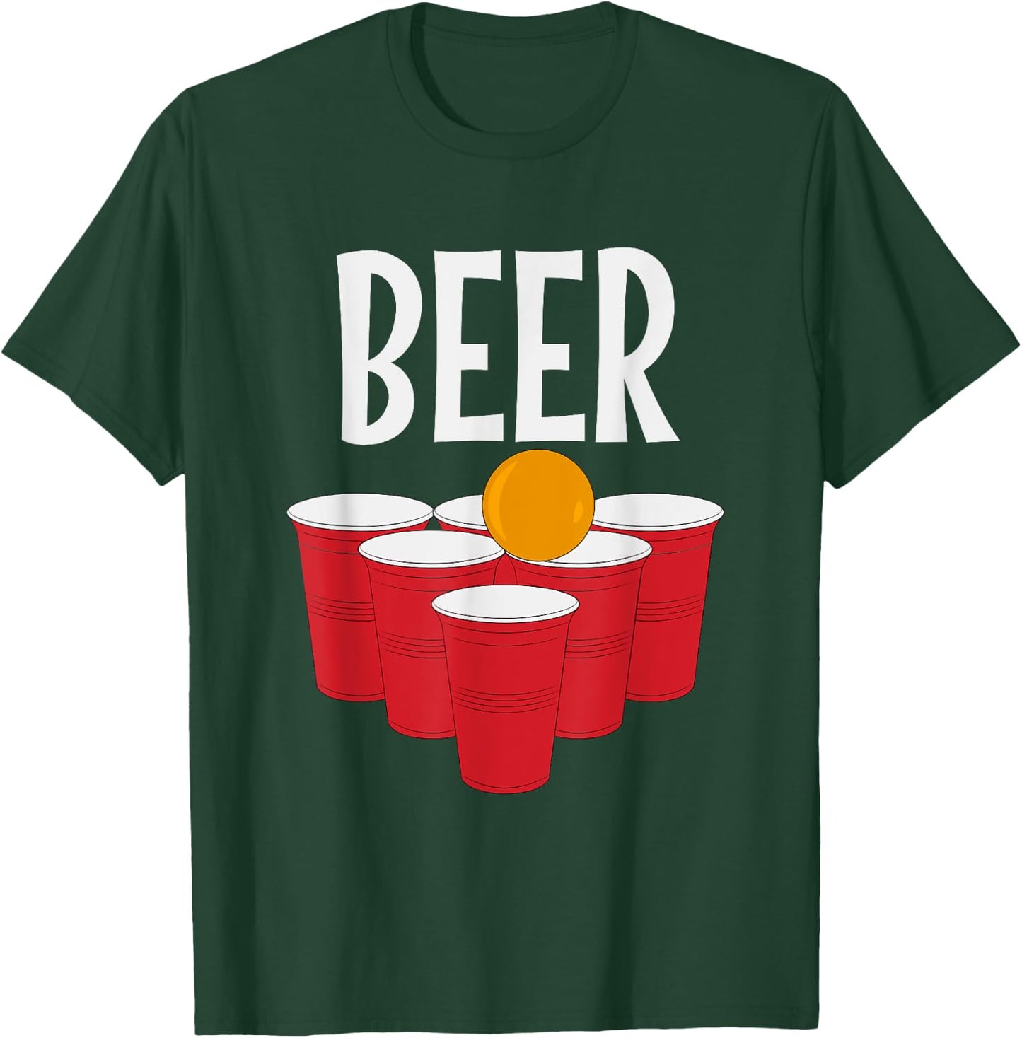 Funny Beer Pong drinking Halloween Carnival Partner Costume T-Shirt - T-Shirt | Forest