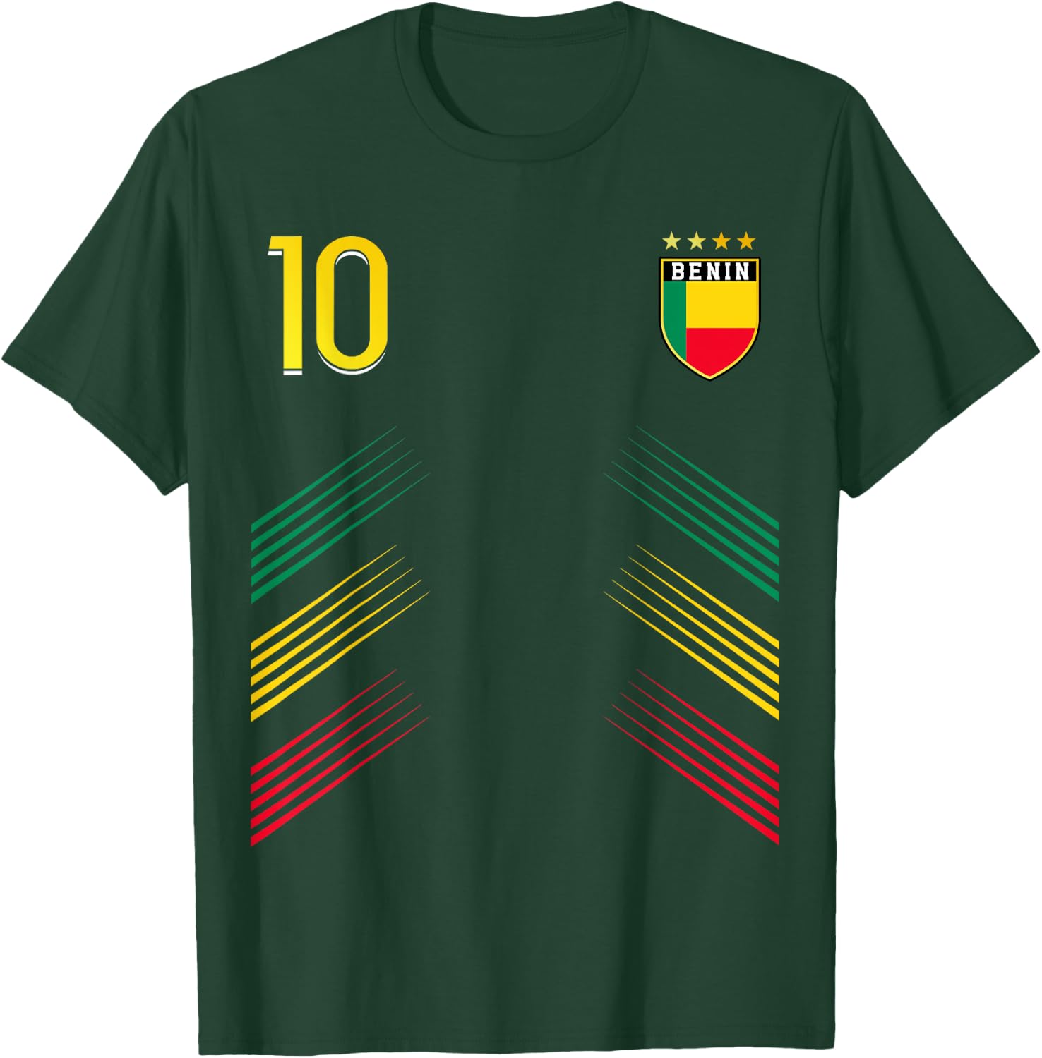Benin Flag Lovers of Pride Benino , Black, S T-Shirt - T-Shirt | Forest