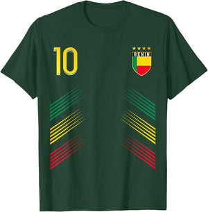 Benin Flag Lovers of Pride Benino , Black, S T-Shirt - T-Shirt | Forest