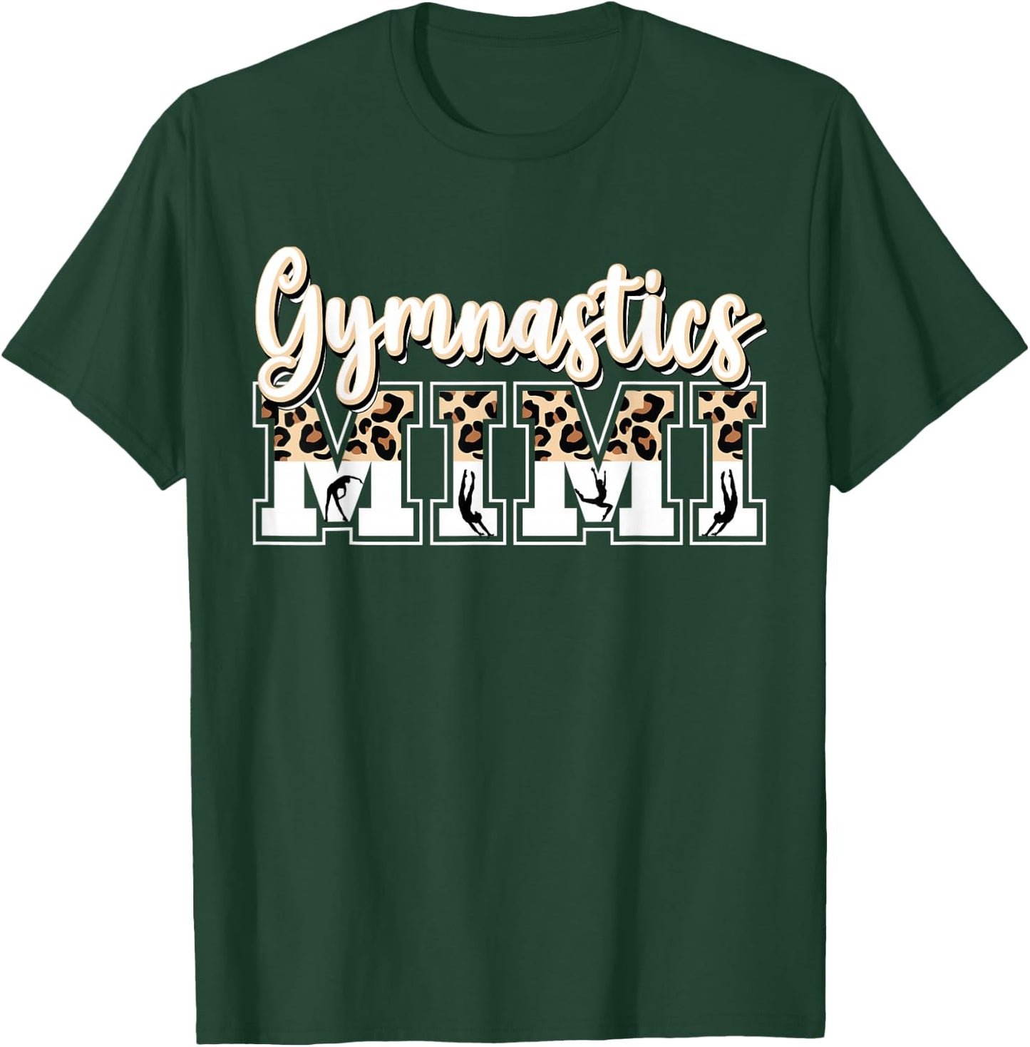 Gymnastics Mimi Leopard Grandma Mimi Of A Gymnast Mimi T-Shirt - T-Shirt | Forest