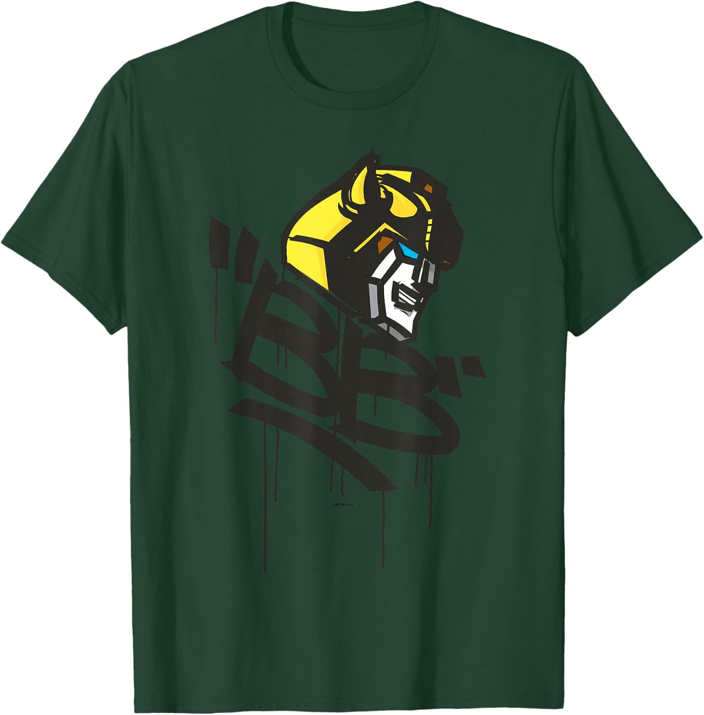 Transformers Classic BB Bumblebee Graffiti Face Portrait T-Shirt - T-Shirt | Forest