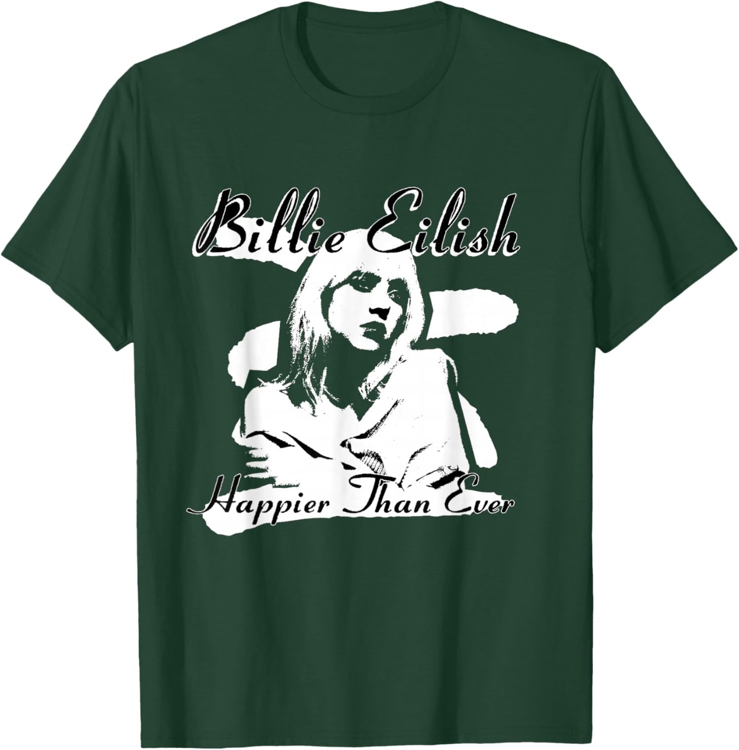 Official Billie Eilish Happier Than Ever Black , black T-Shirt - T-Shirt | Forest