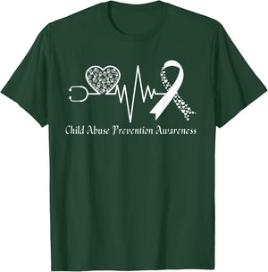 Child Abuse Prevention Awareness Month In April We Wear Blue T-Shirt - T-Shirt | Forest