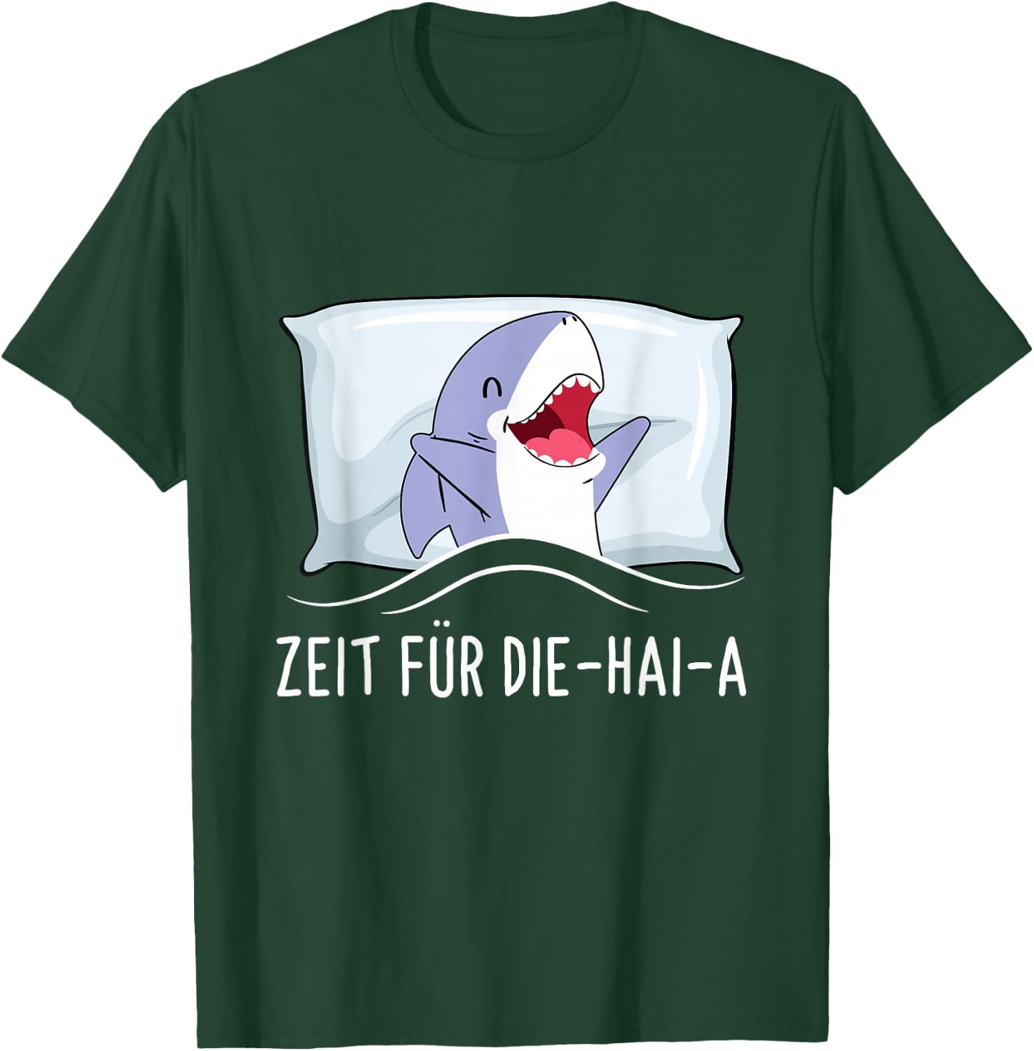 Zeit Für Die Haia Hai Sleep Shirt Tired Sleep Pyjama , black T-Shirt - T-Shirt | Forest
