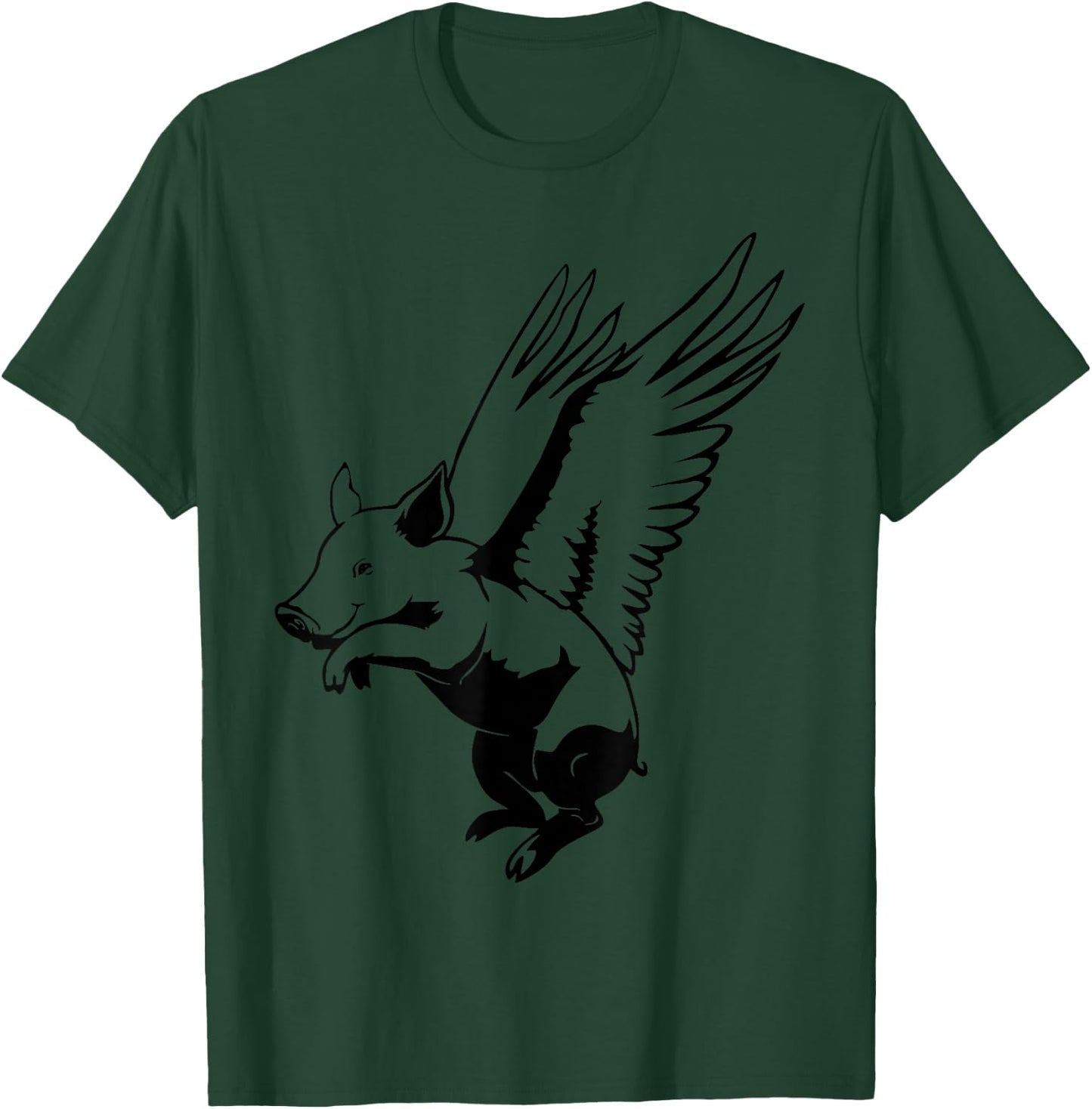 Flying Pig with Wings Fly Pig Lovers T-Shirt - T-Shirt | Forest
