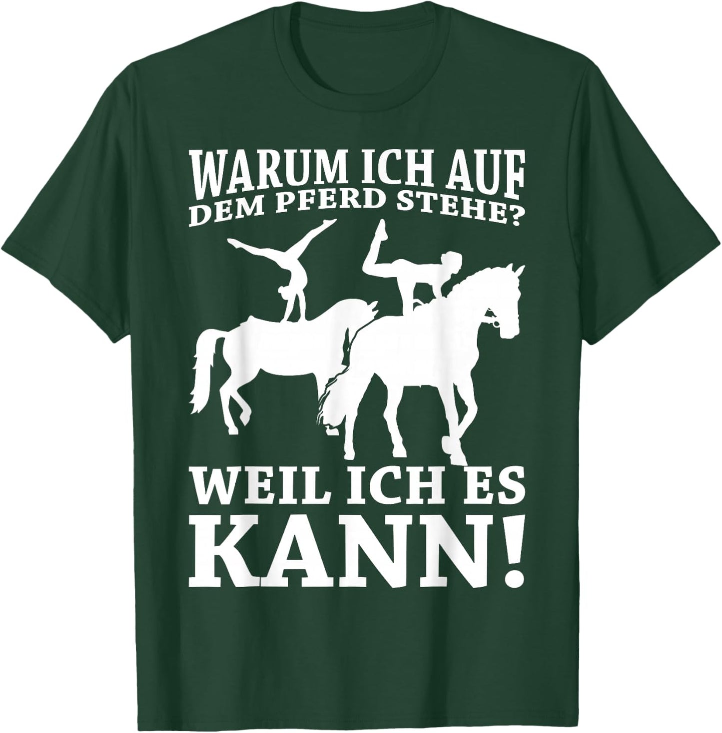 Women's Horse Vaulting Girls' , black T-Shirt - T-Shirt | Forest