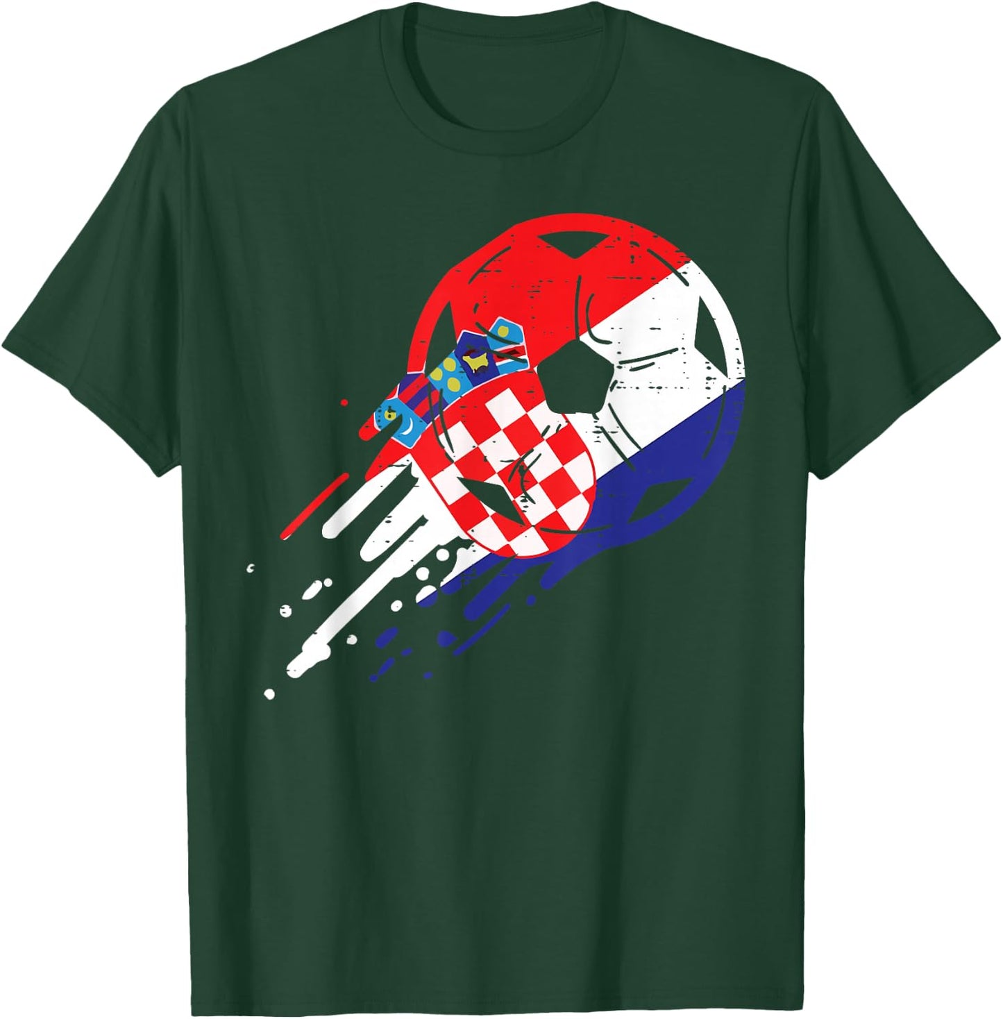 Croatia Flag Croatian Soccer Football Fan Men Women Kids T-Shirt - T-Shirt | Forest