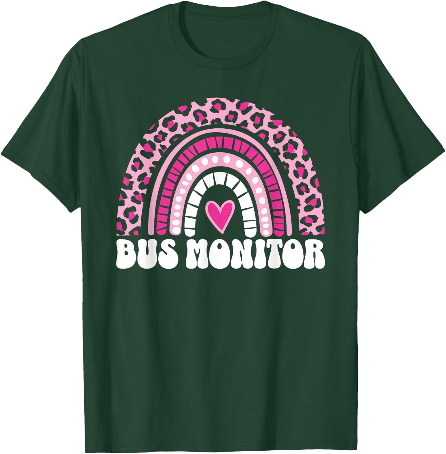 Bus Monitor Girls Cute School Bus Monitor Aide T-Shirt - T-Shirt | Forest