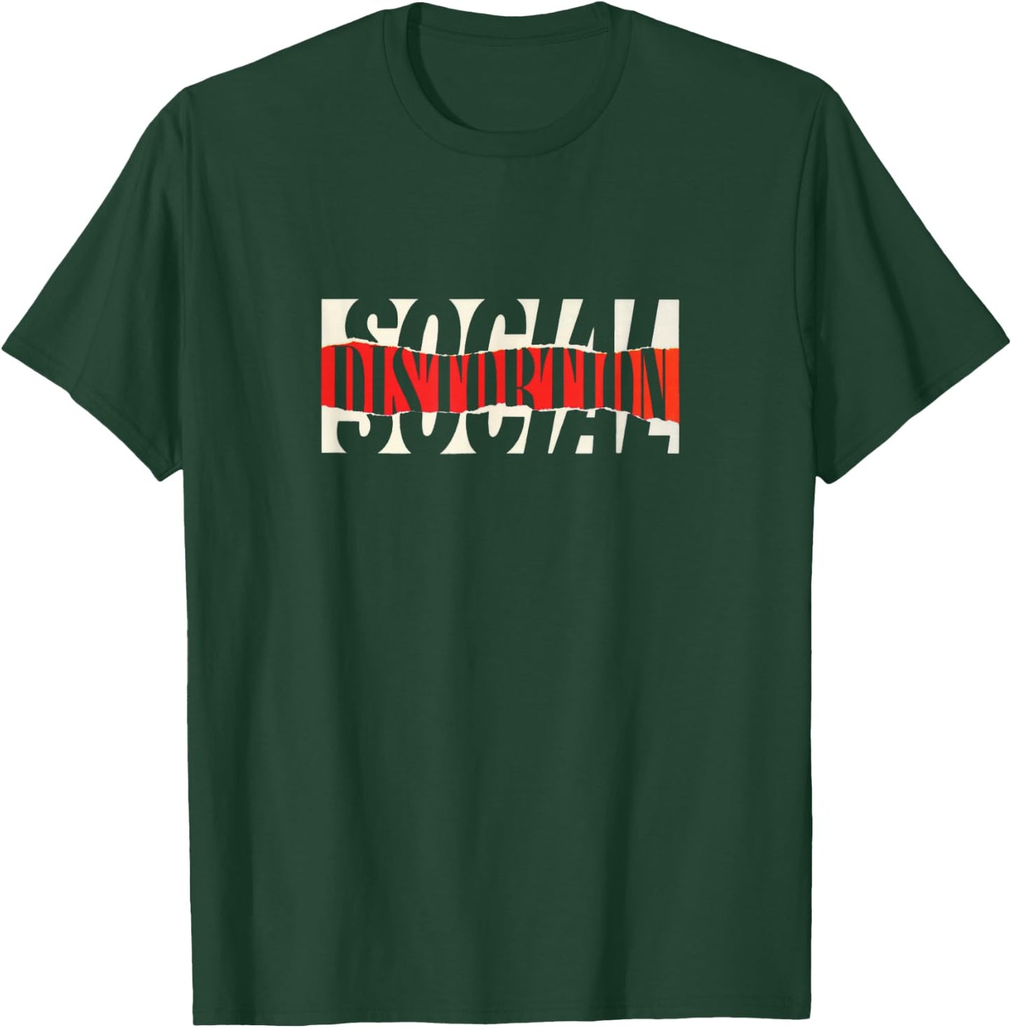 Social Distortion Offizielles Torn Logo , Erwachsene, Schwarz, S, Kurzarm T-Shirt - T-Shirt | Forest