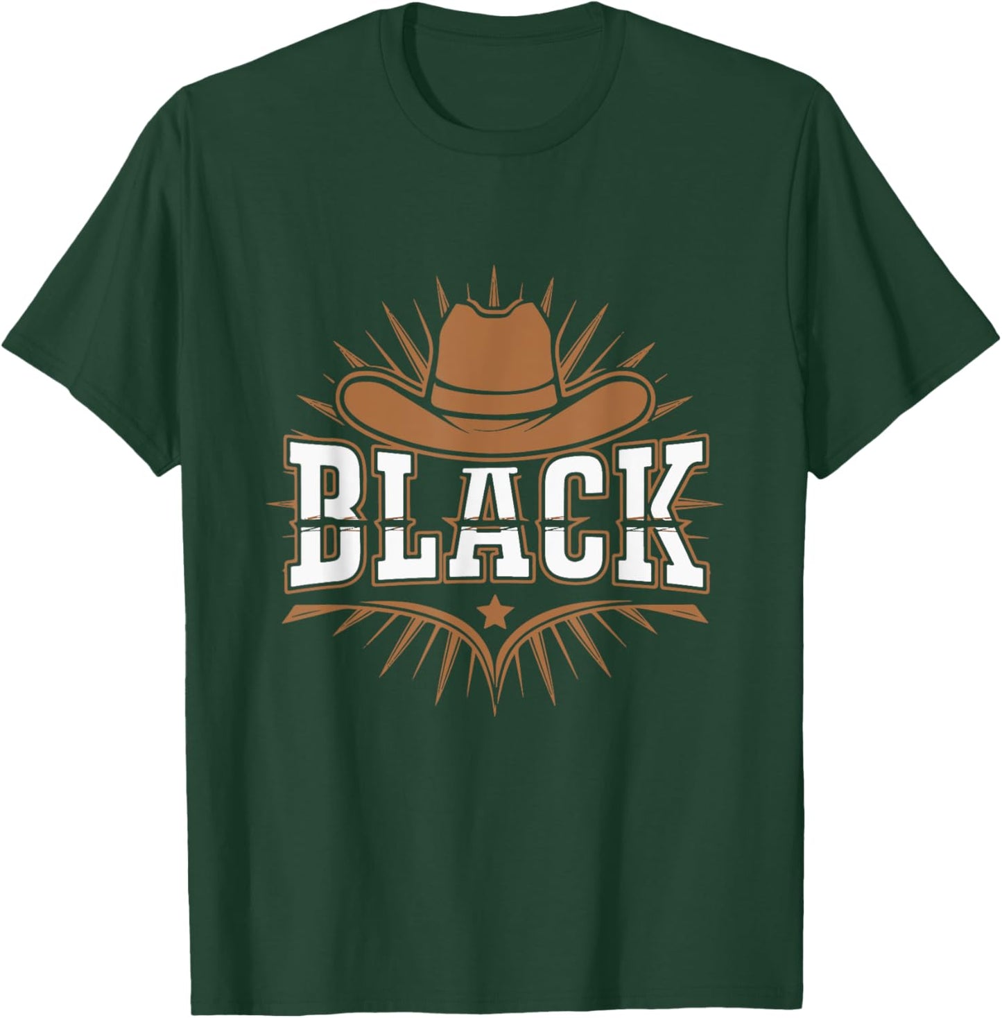 Black Cowgirl Western African Women Melanin Cowgirl T-Shirt - T-Shirt | Forest
