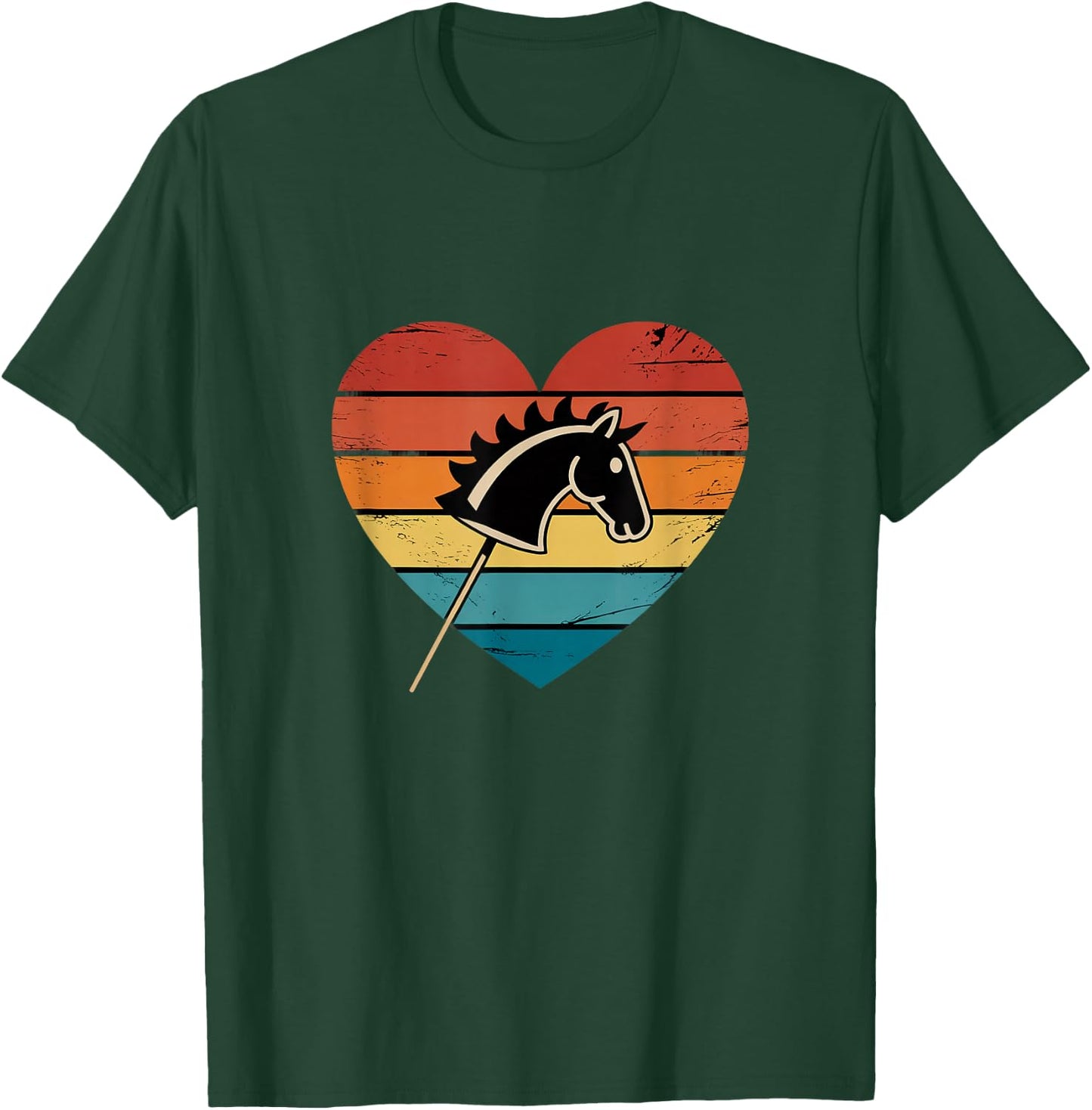 Retro Hobby Horse Lover T-Shirt - T-Shirt | Forest