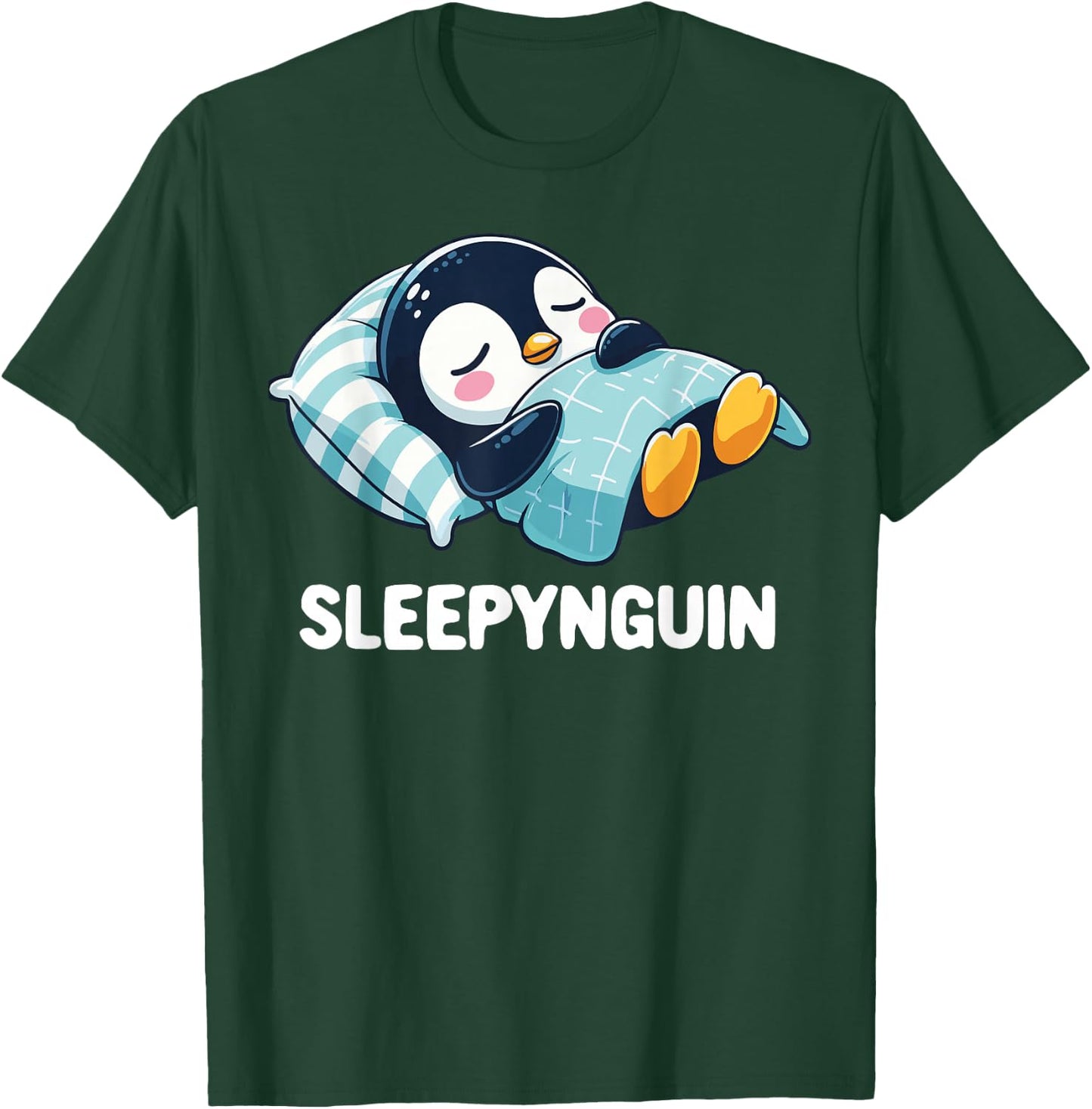 Sleepynguin Nightgown Penguin Sleep Sleeping Dress Girl Boy T-Shirt - T-Shirt | Forest