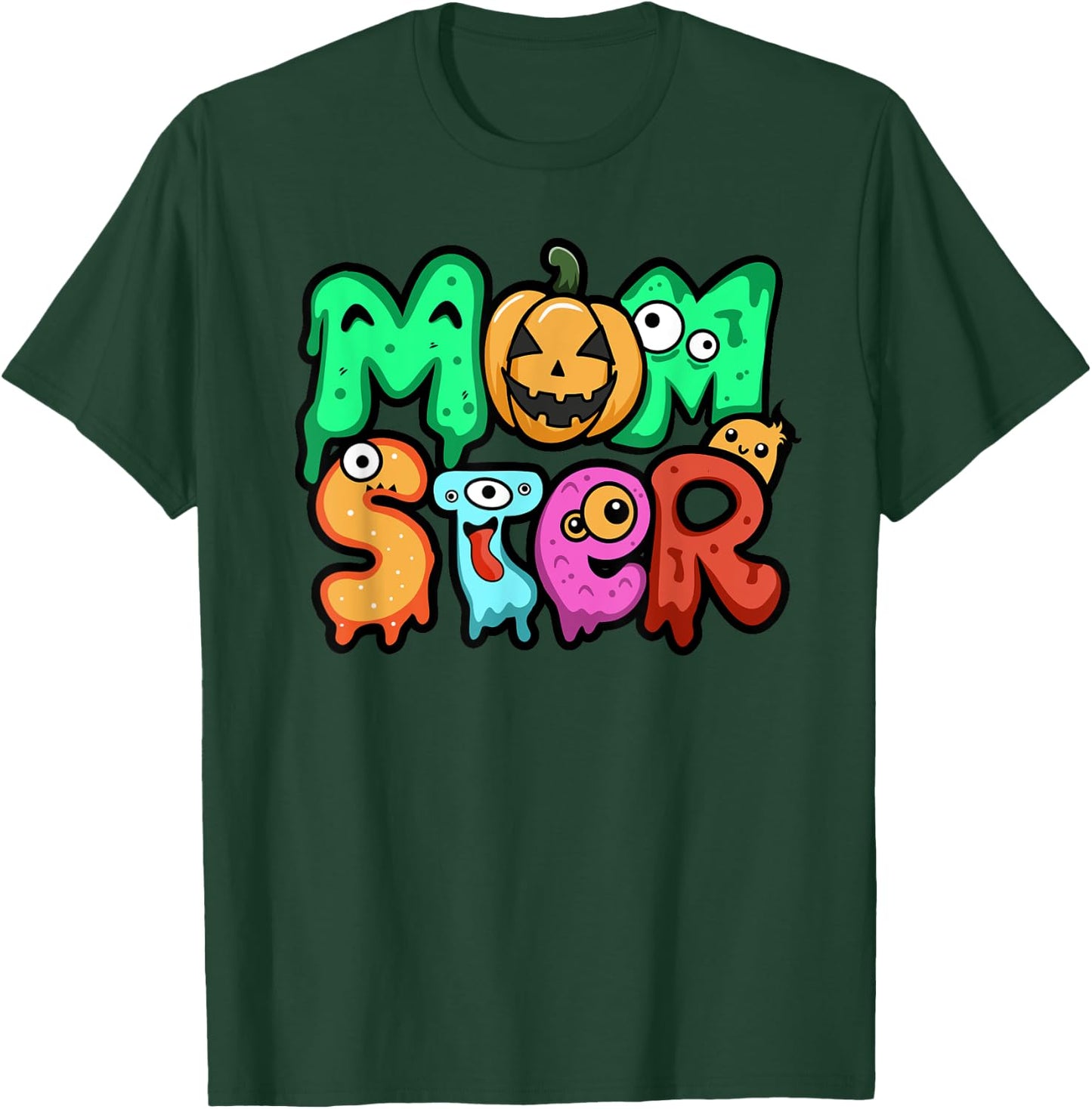 Momster Halloween Shirt Mom of Monsters Mom Halloween T-Shirt - T-Shirt | Forest