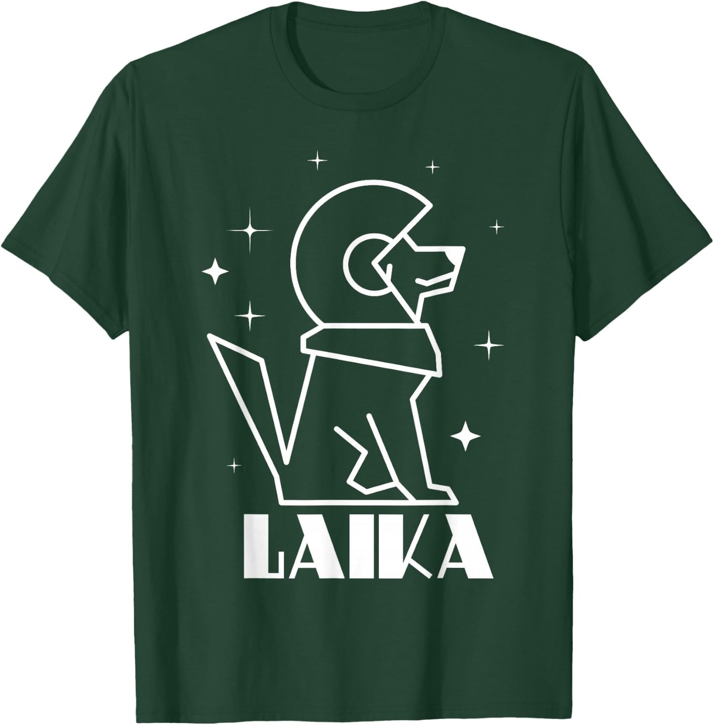 Laika Dog Sputnik Space Dog Space Travel USSR T-Shirt - T-Shirt | Forest